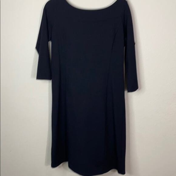 Eileen Fischer 3/4-Sleeve Crepe Dress - Picture 3 of 10
